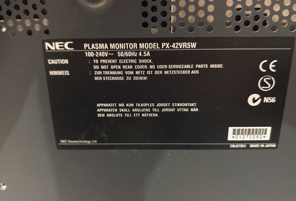 NEC PX-42VR5W панель плазменная