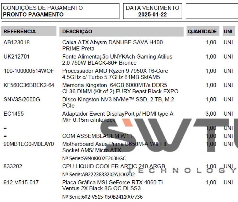 PC de Alto Desempenho - Ryzen 9 7950X / RTX 4060 Ti / 64GB DDR5