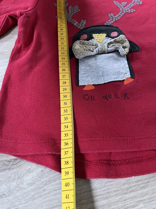 Swiateczny sweterek Next 3-4 lata 104 renifer