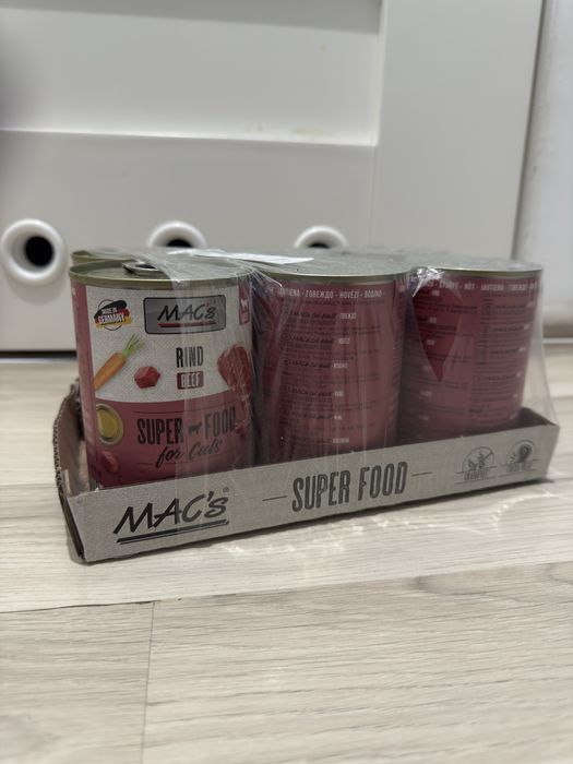 6 puszek macs cat mokra karma dla kota wołowina bezzbożowa