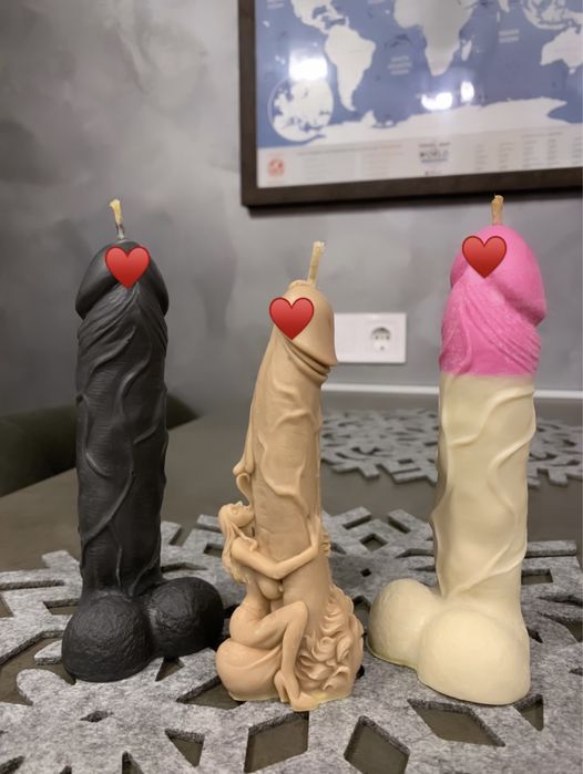 Свічки член, пеніс, 18+, еротичні свічки, свічки у формі члену, Лоно