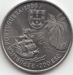 Moeda 200 escudos de 1998