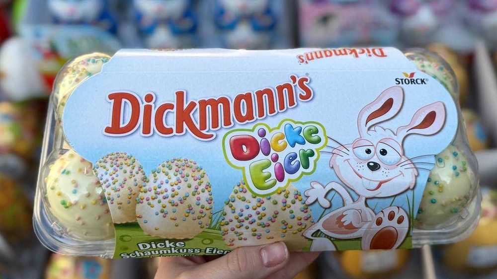 АКЦІЯ Лоток пасхальних яєць Dickmanns Dicke Eier 206 г 8шт