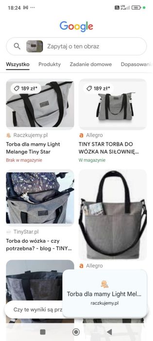 Torba dla mamy Dark Melange - Tiny Star