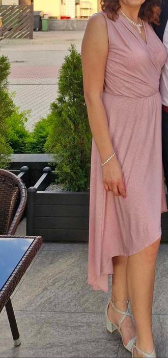 Pudrowe Sukienka rozmiar 38