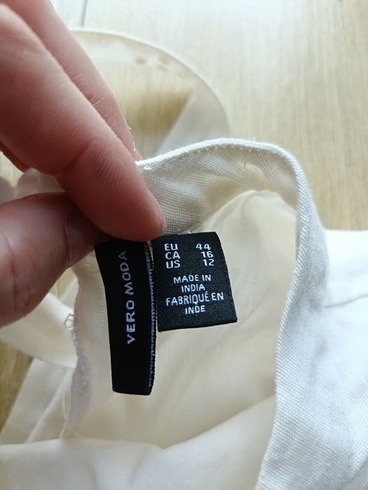 Vero moda sukienka damska letnia hafty ecru rozm 44 XXL