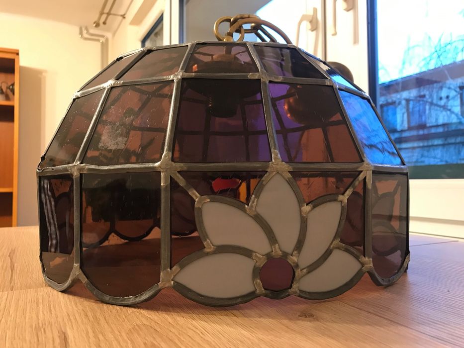 Lampa witrażowa vintage