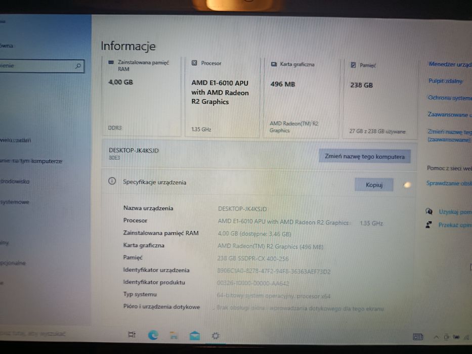 Laptop Lenovo stan bardzo dobry.