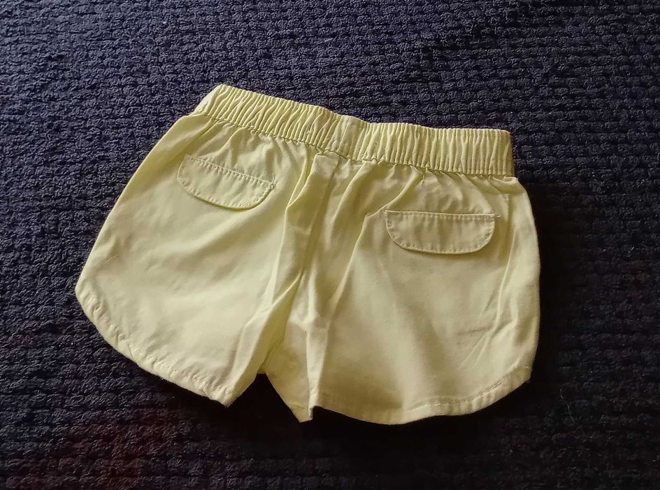 Calções Algodão - Amarelos, com bolsos - Primark - 3-6 meses - Novos