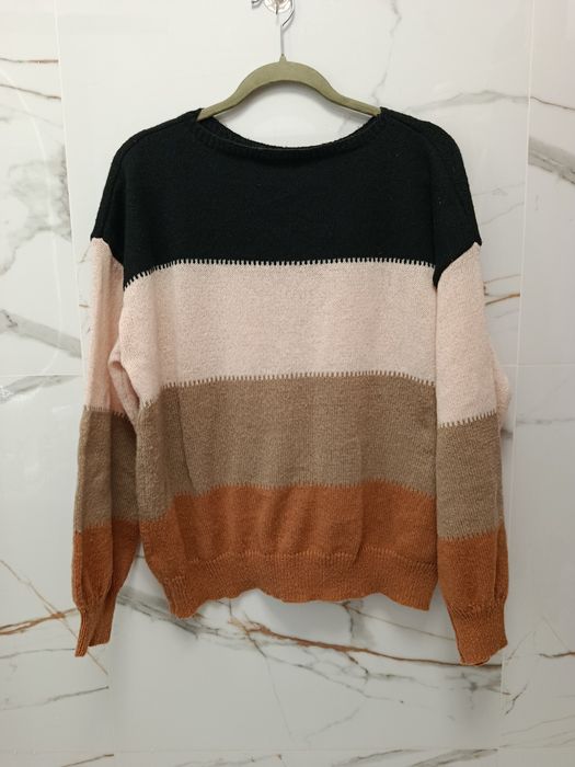 Ciepły sweter w pasy Shein r 42/44