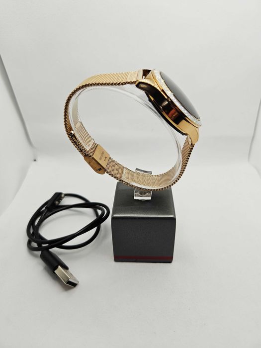 Smartwatch damski Rubicon złoty RoseGold mesh