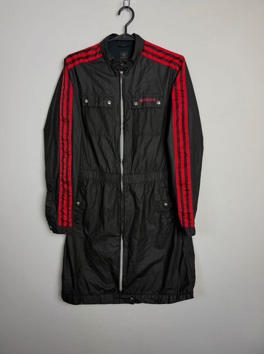 Długa Kurtka Adidas Vintage 2005 Paski    165