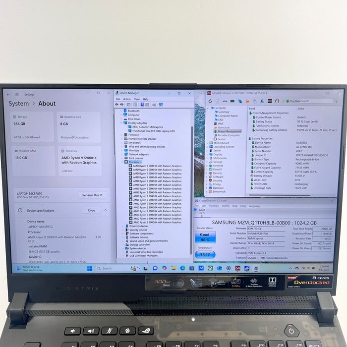 ASUS ROG Strix SCAR 15 R9 5900HX 16GB RAM 1TB SSD RTX3080 Гарантія