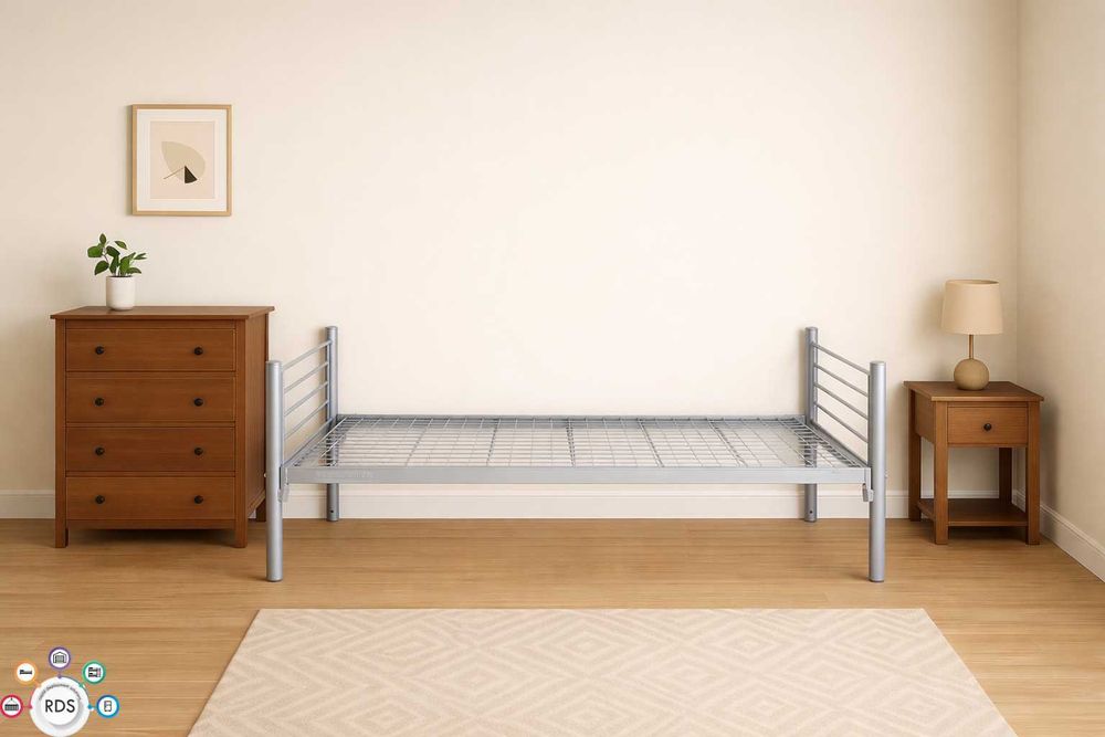 Łóżko metalowe pojedyncze lub piętrowe 2w1 WOJSKOWE pracownicze 90x200