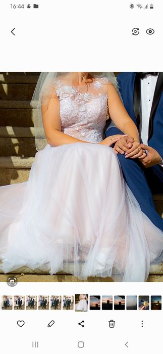 Subtelna suknia slubna 38