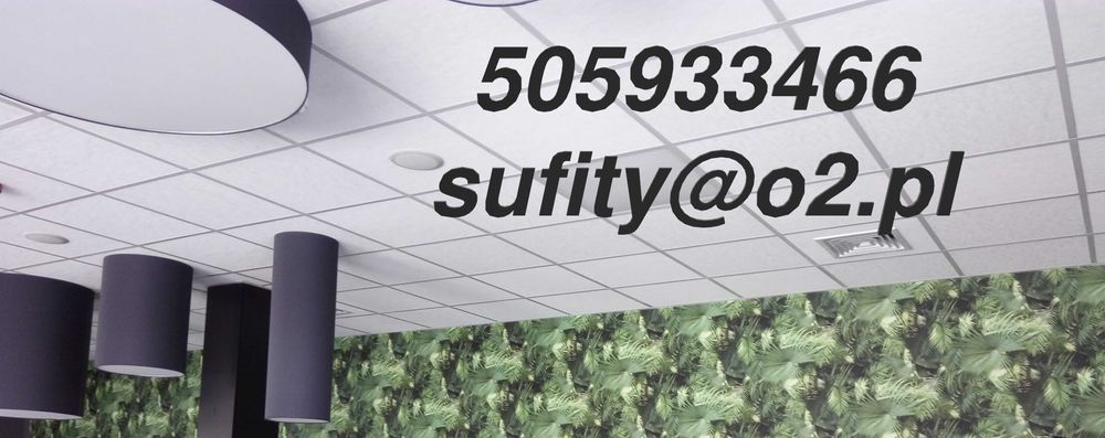 Sufit podwieszany kasetonowy z montażem od 90,00
Rockfon Armstrong AMF