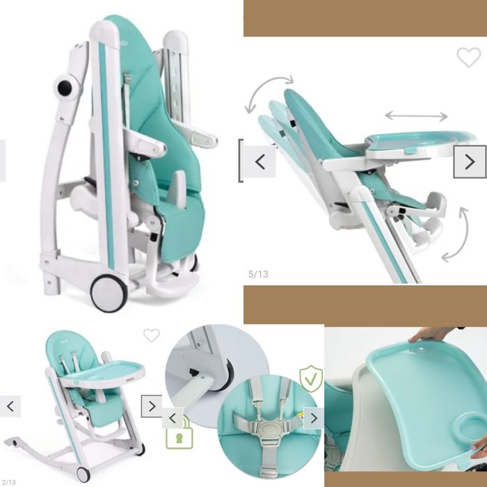 Krzesełko do karmienia, bujaczek, leżaczek  Ricokids Tugo