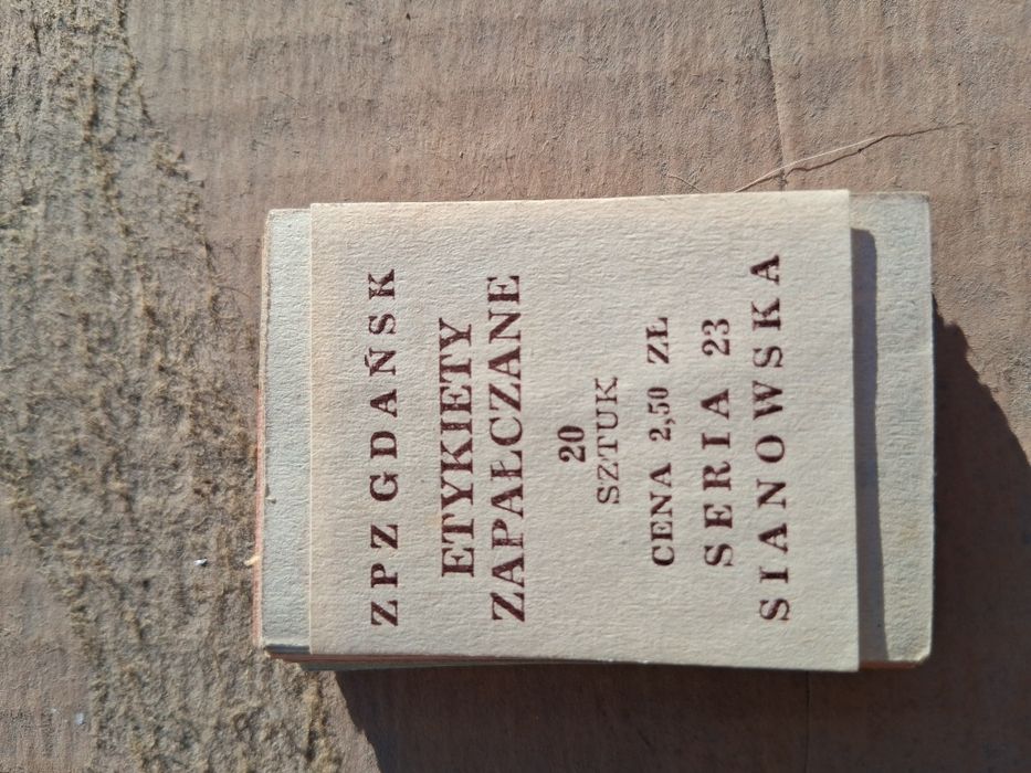 Etykiety zapałvzane vintage prl