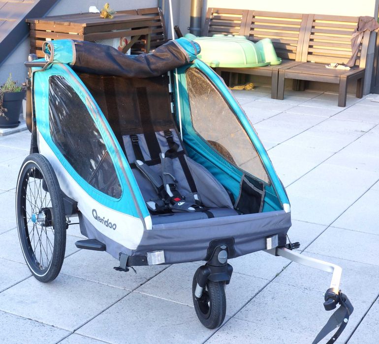 Przyczepka rowerowa Qeridoo Sportrex 2 (2 dzieci) - bardzo dobry stan