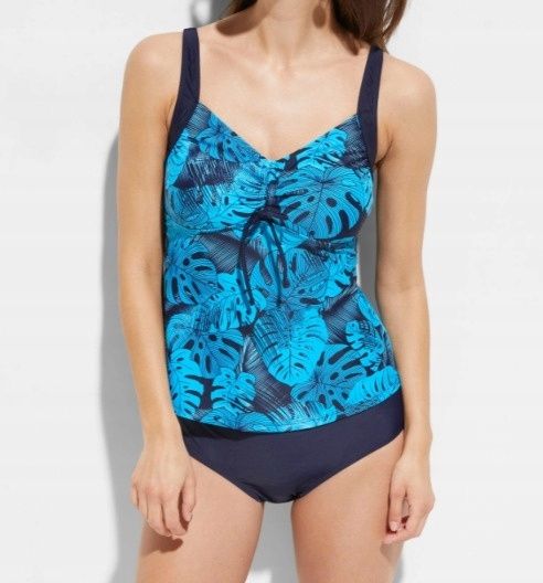 B.P.C top tankini w niebieskie wzory r.44