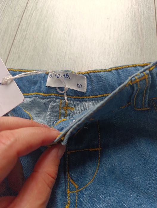 Nowe szerokie spodnie jeansowe szeroka nogawka 110 5.10.15