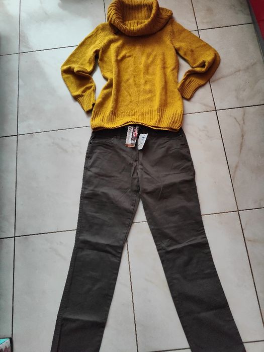 Zestaw spodnie r.38 ( nowe)+golfM