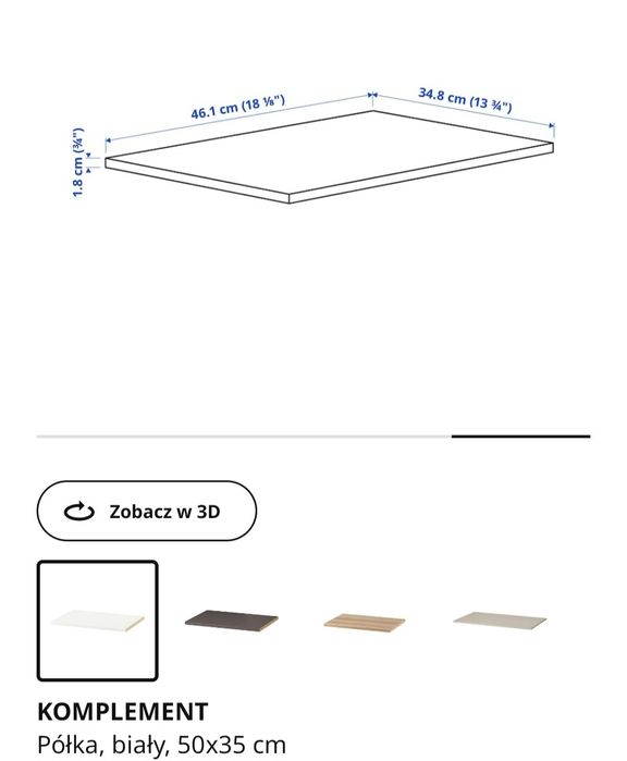Półki komplement IKEA