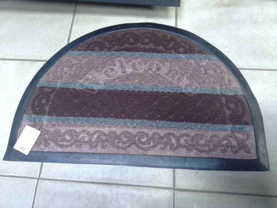 Коврик текстильный резиновый влаговпитывающий полосатый