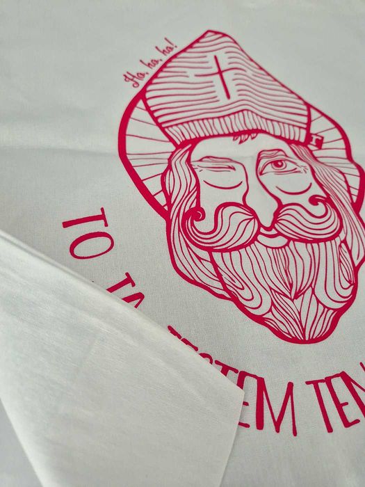 Świąteczna lniana torba - nowa