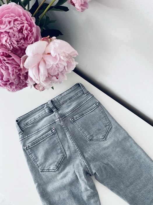 Spodnie jeansowe szare hello miss rurki jeansy