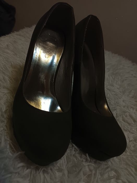 Туфлі модель лабутени високі підбори коричневі під замшу