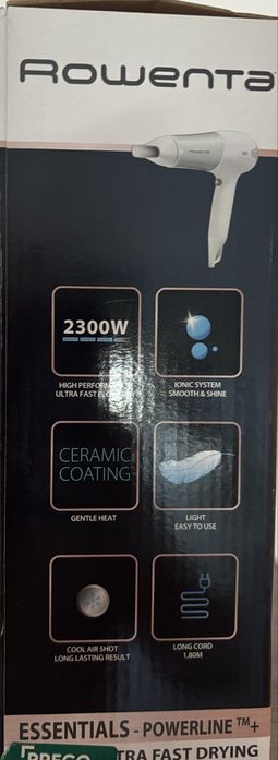 Secador de cabelo Rowenta Power line +, novo na embalagem