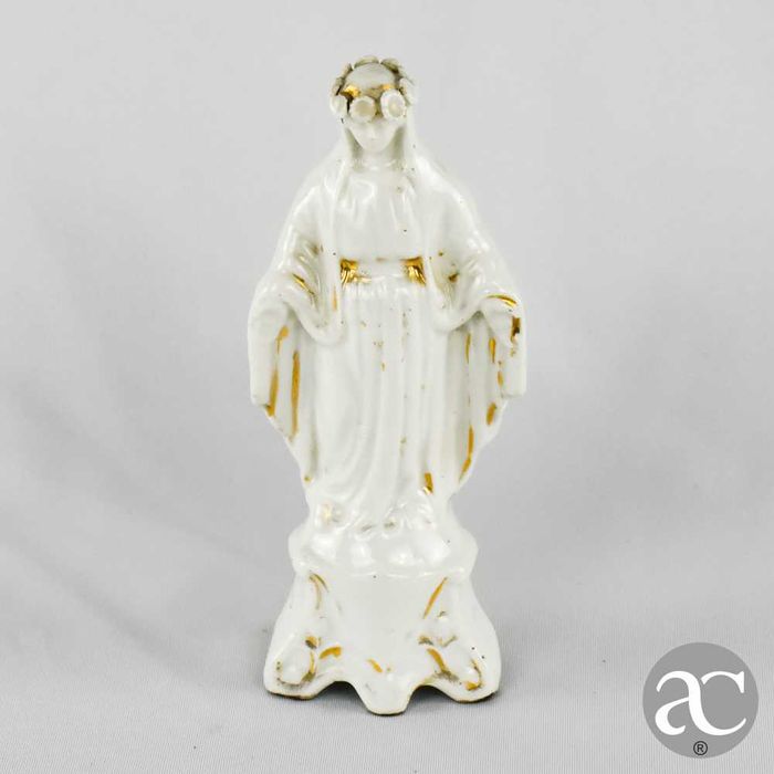 Nossa Senhora em porcelana Vieux Paris, séc. XIX