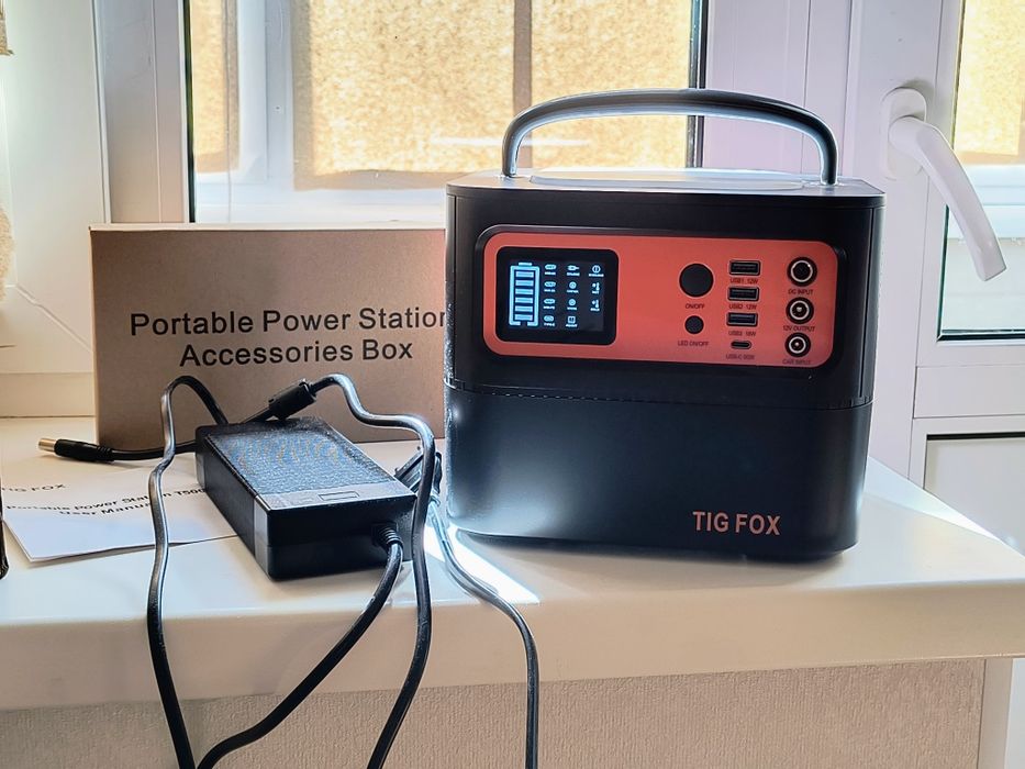 Зарядная станция tigfox 550W ёмкость, 500W выход.