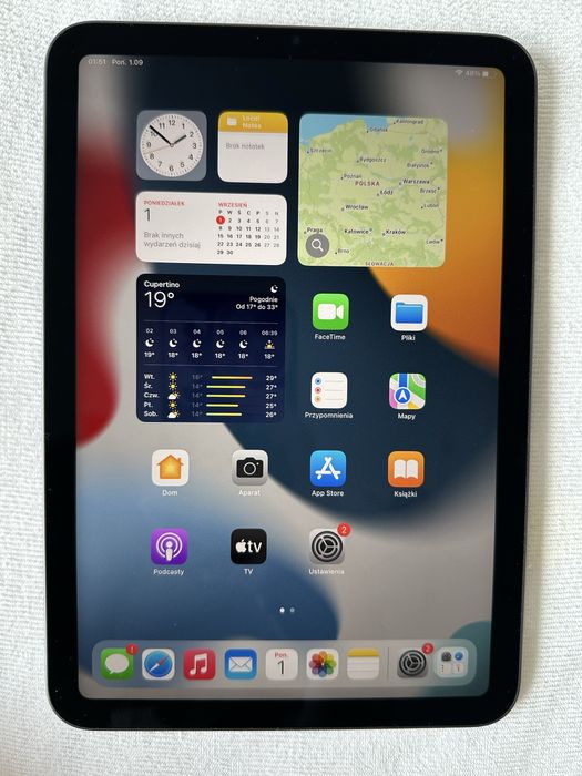 iPad mini 6. generacji Wi-Fi 64GB Space Gray, stan idealny