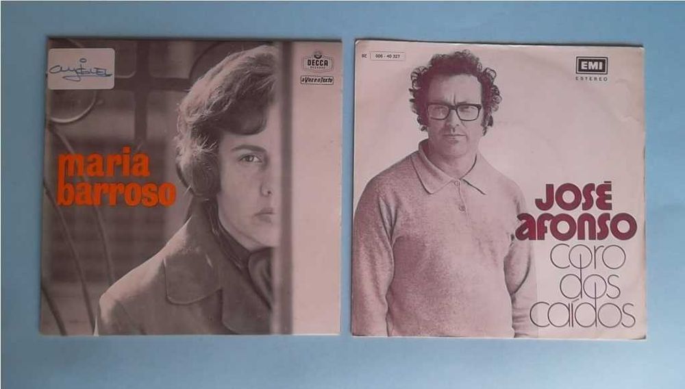 8 DISCOS VINIL SINGLES AMÁLIA, JOSÉ AFONSO, ETC