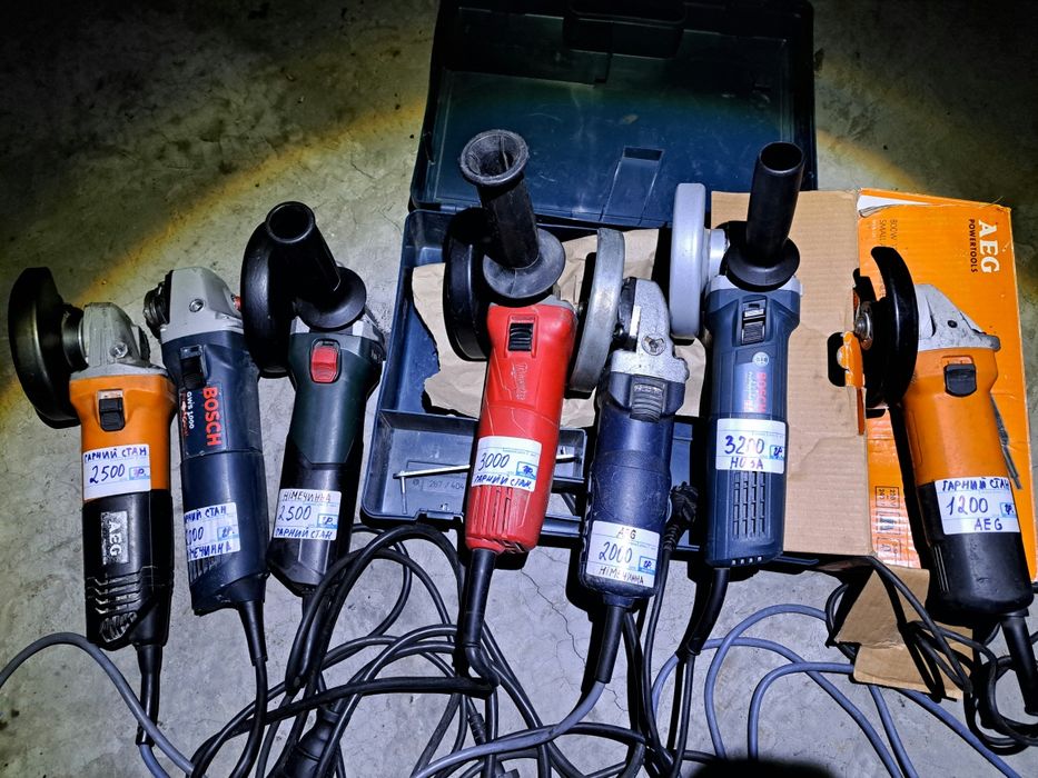 Болгарка Wurth Ews 17-125-EQ power,Metabo 17-125, Metabo  wev 15-125 Quick  inox, Metabo  w 9-125 quick. Bosch gws 1400.