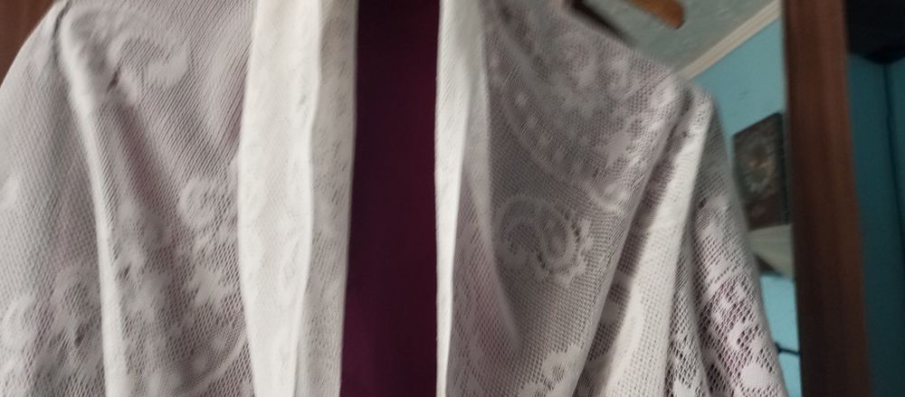 Prl Chusta z frędzlami Vintage