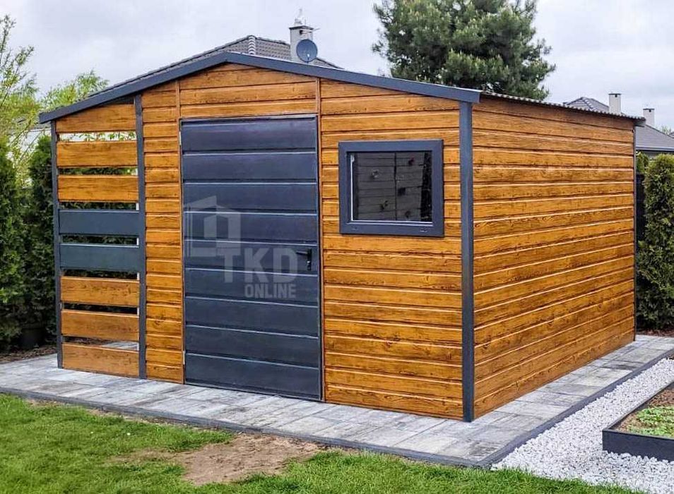 Schowek Domek Ogrodowy 2,5X2,5M + Wiata 1M Drzwi Okno Dach Spad Tkd221
