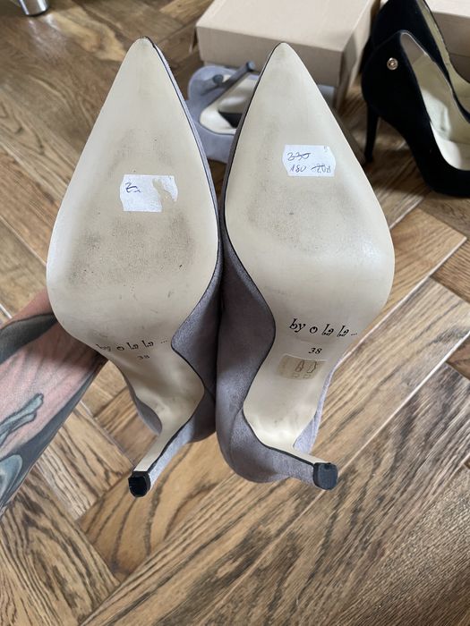 Szpilki skórka By Olala kolor czarny 38/24 cm