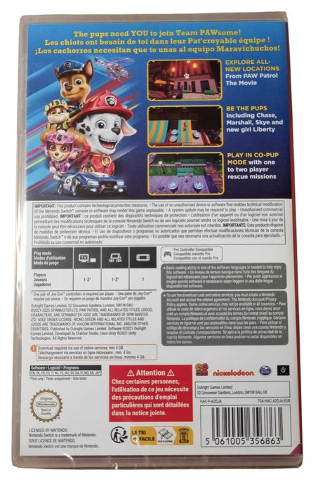 Paw Patrol Adventure City Calls (Switch)(CYFROWA)