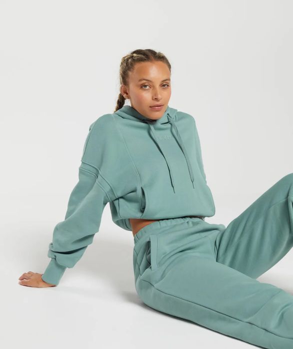 Спортивний костюм Gymshark, розмір S, оверсайз, зелений — zdjęcie 4