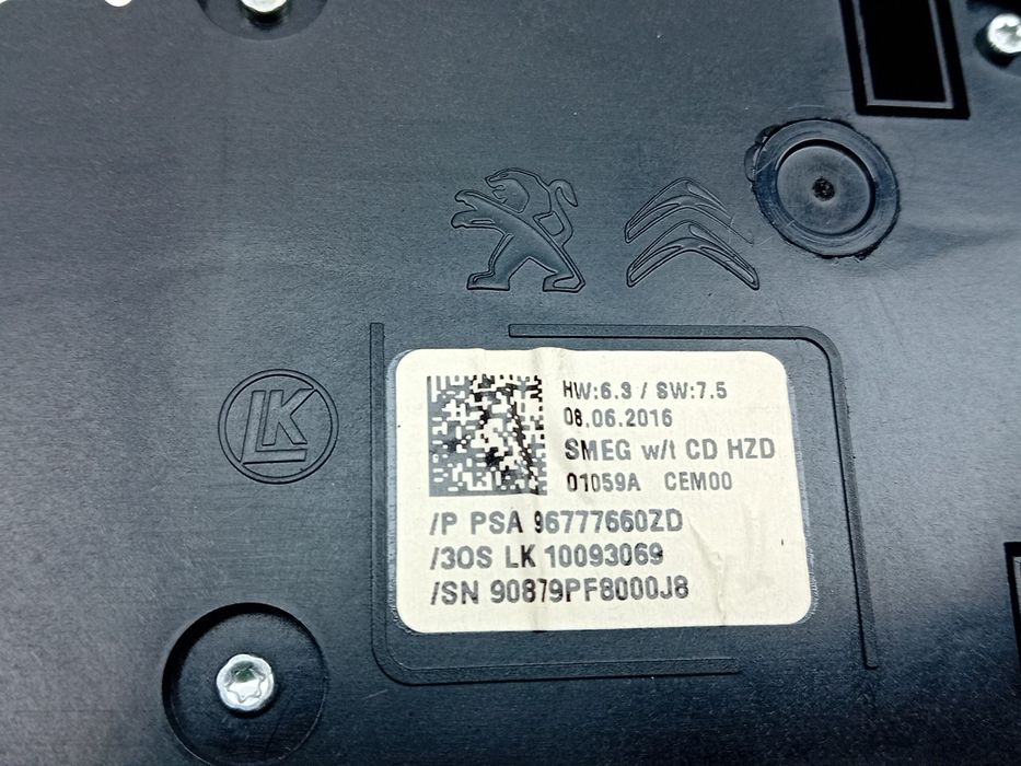 Manípulo do rádio PEUGEOT 308 SW II