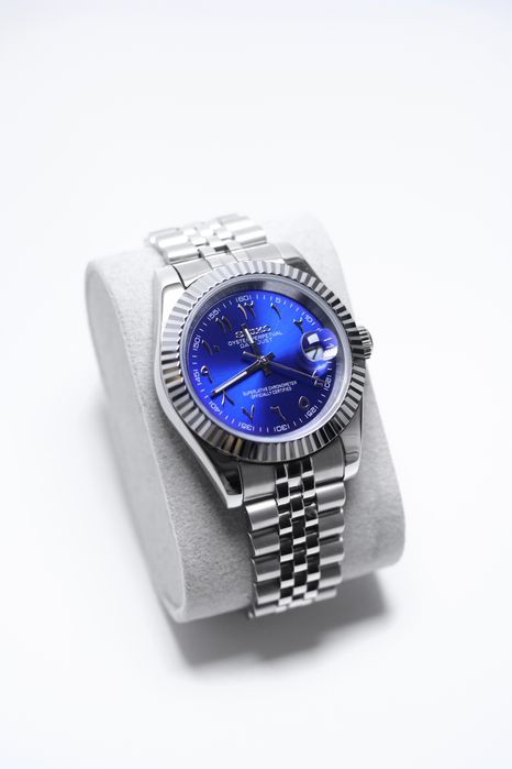 Zegarek Custom Mod Datejust Arabic Blue Jubilee Seiko Mod