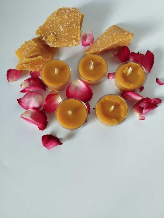 Świece tealight z wosku pszczelego