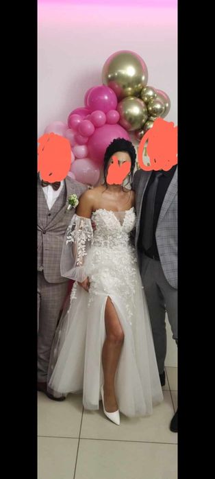 Suknia ślubna ręcznie haftowana