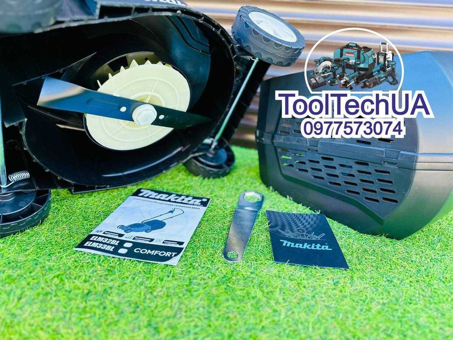 Безщіткова Газонокосарка Makita ELM32BL Електрична Для газону Траворіз