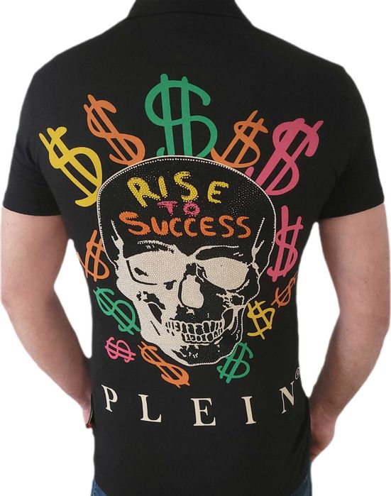 Philipp Plein koszulka polo motyw SKULL czarna