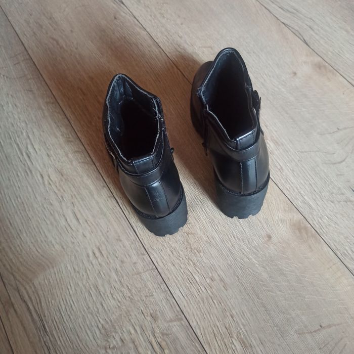 Czarne damskie botki