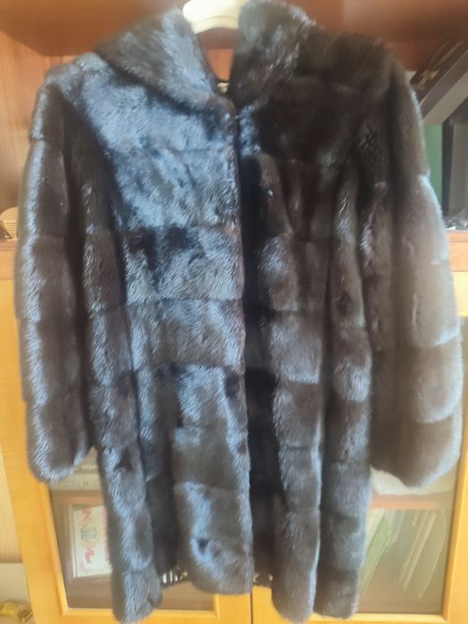 Шуба норковая с капюшоном размер 46